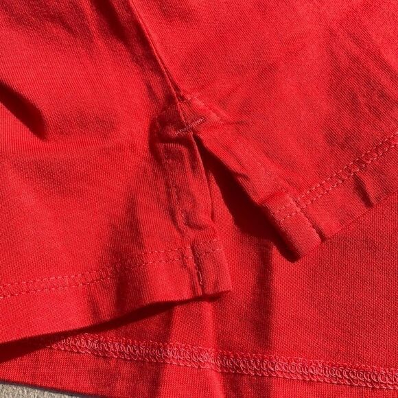 Land’s End 3/4 sleeve V neck top Tangerine ombré pink cotton Medium Petite - Picture 11 of 11